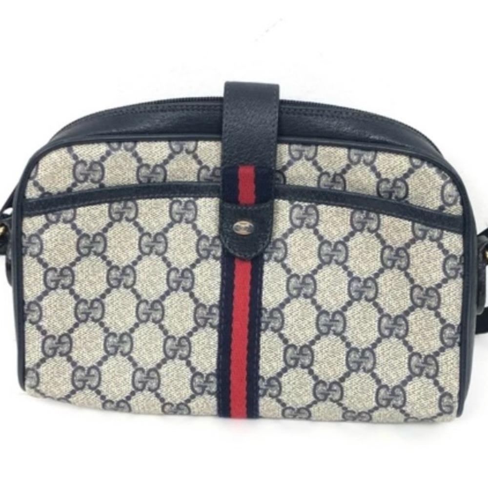 Authentic Vintage Gucci Shoulder Crossbody Bag monogram Logo.